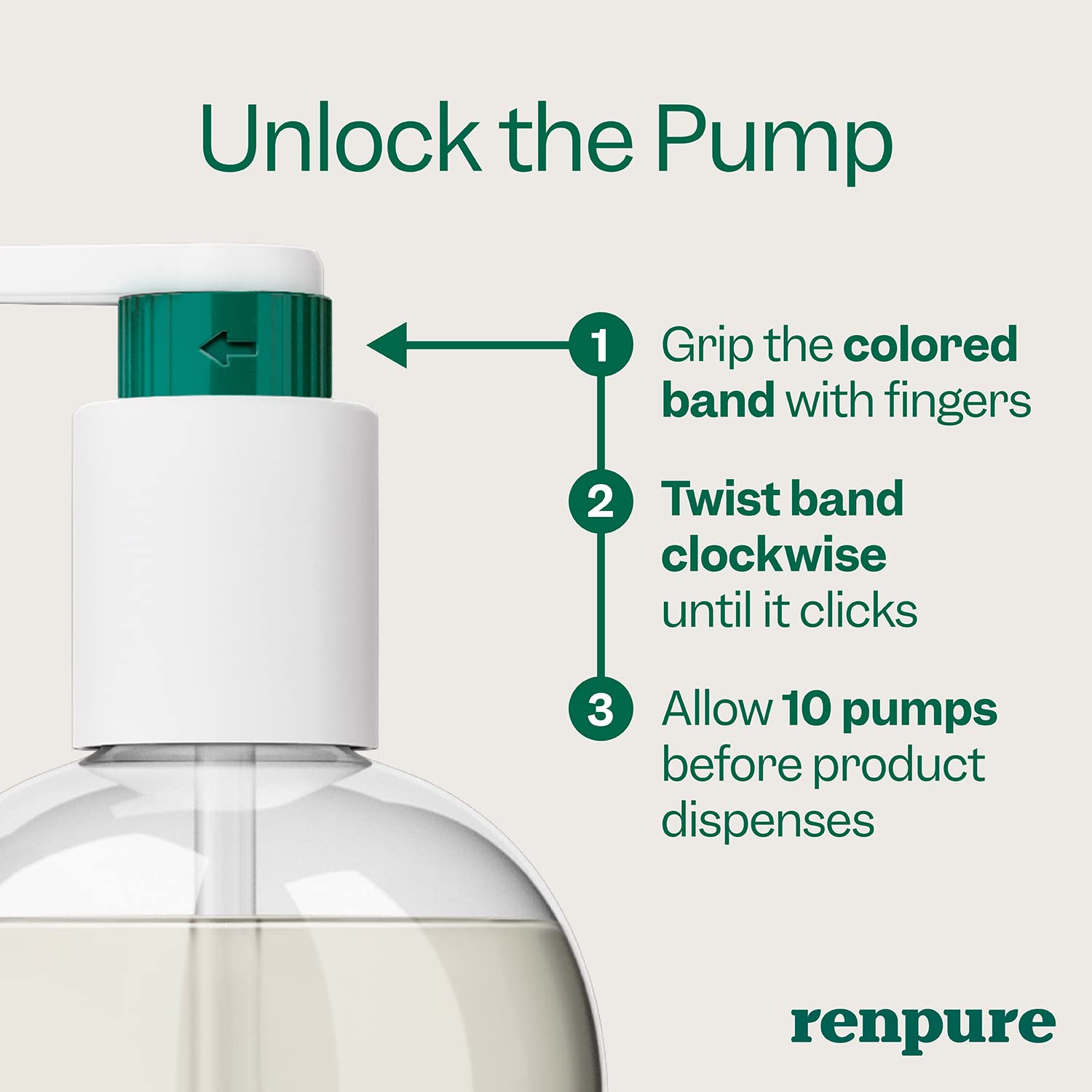 Renpure Tea Tree & Mint two-bottle set ready for routine