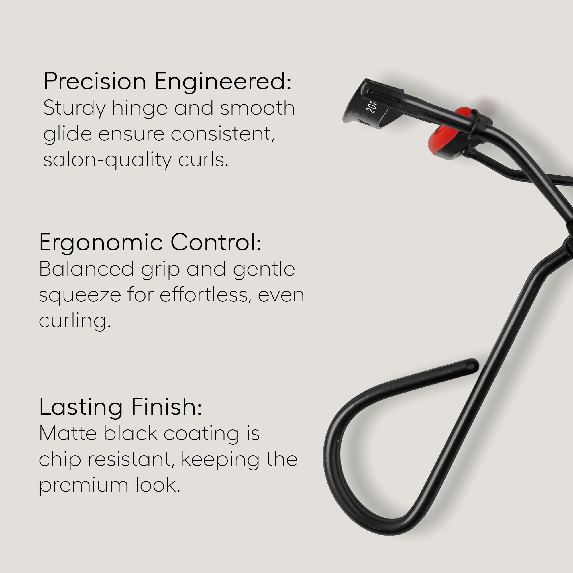 rephr 20R base-to-tip-curl motion captures lashes lifted from base to tip.