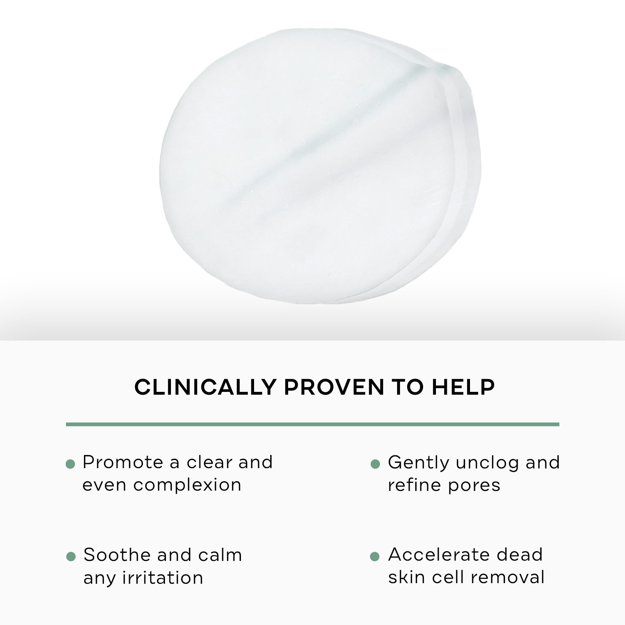 Close-up of a Replenix Gly-Sal pad ready to cleanse pores.