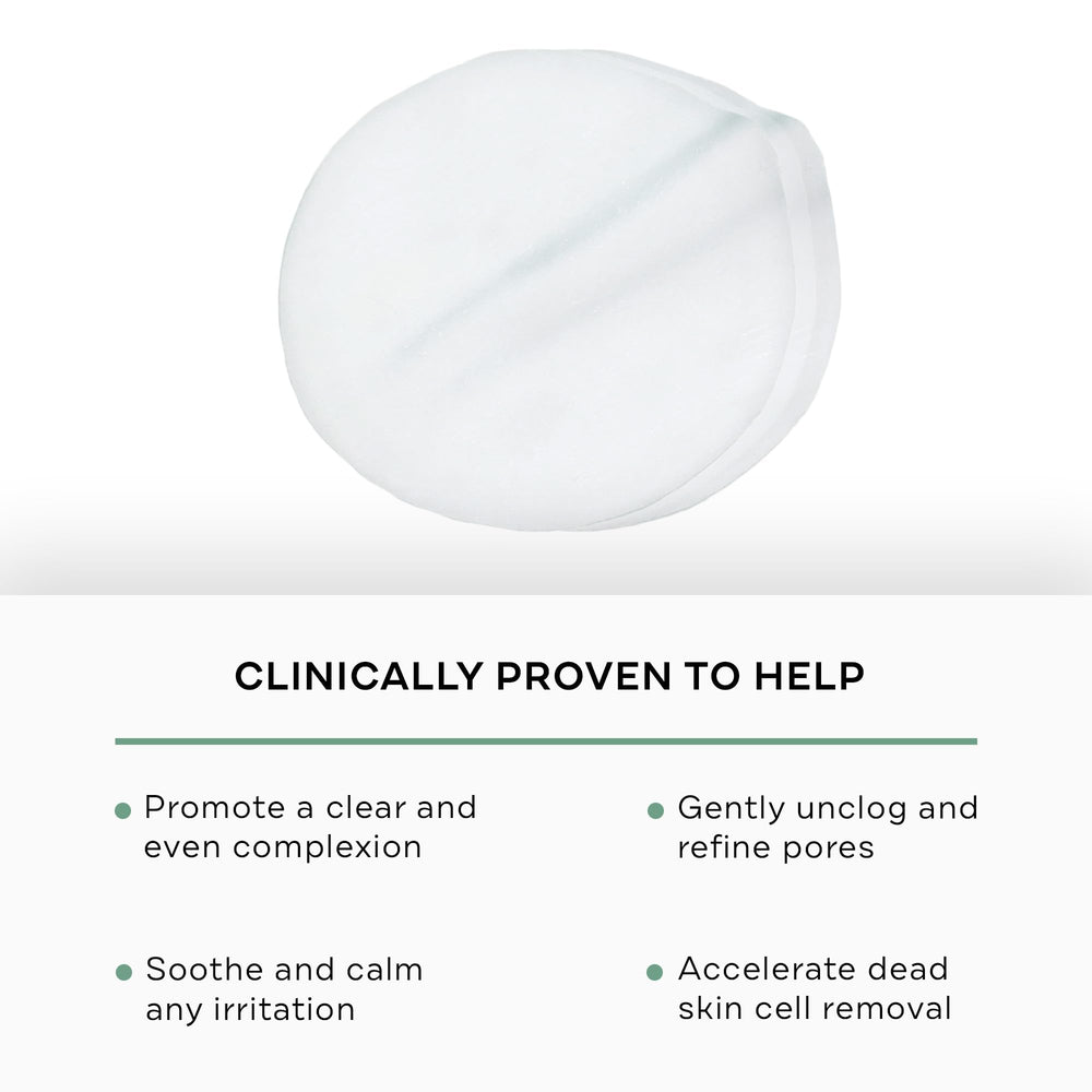 Close-up of a Replenix Gly-Sal pad ready to cleanse pores.