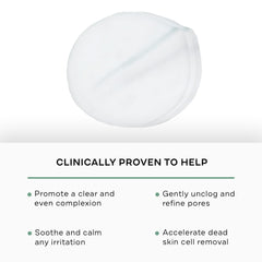 Close-up of a Replenix Gly-Sal pad ready to cleanse pores.