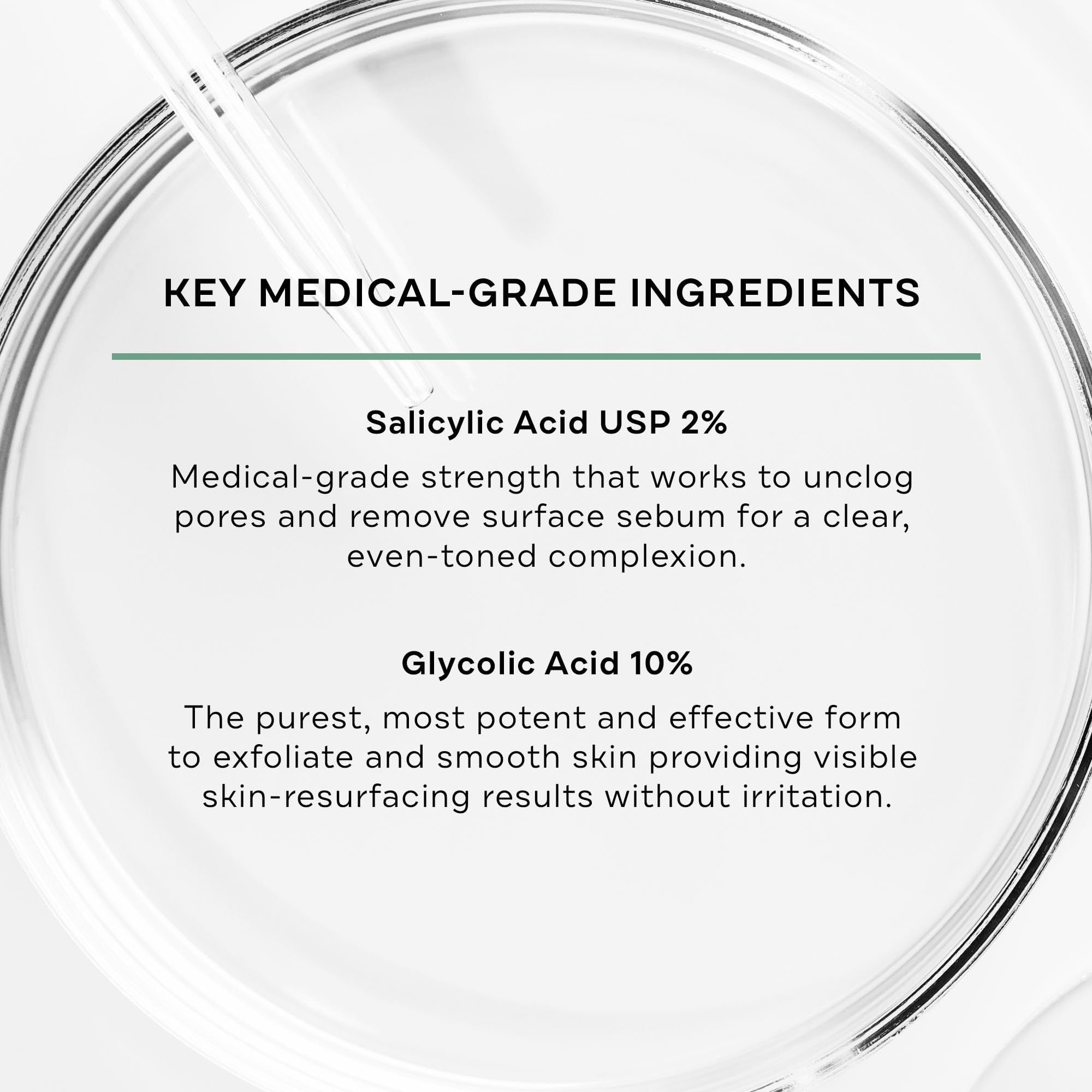 Replenix Gly-Sal pad with witch hazel infusion for soothing tone.