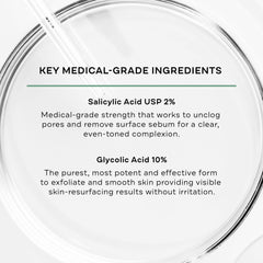 Replenix Gly-Sal pad with witch hazel infusion for soothing tone.