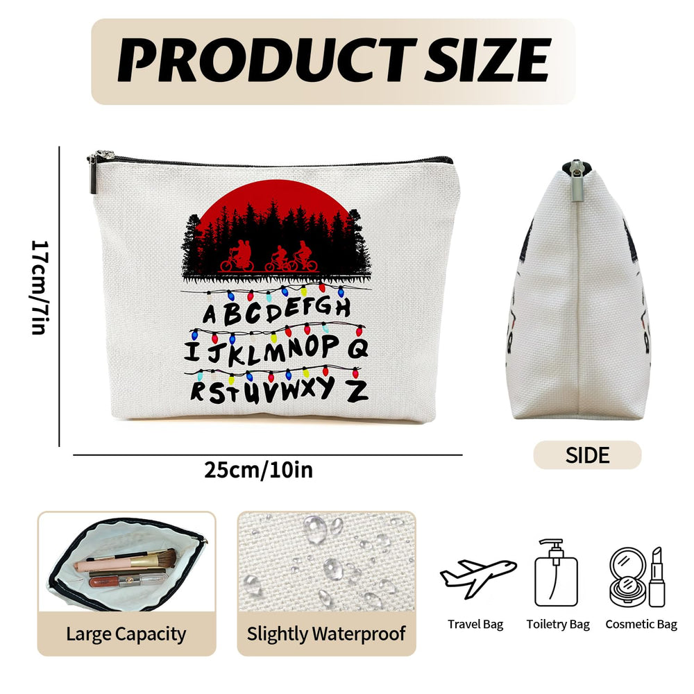 Repnalm Friends Makeup Bag in suitcase demonstrates easy packing and quick access