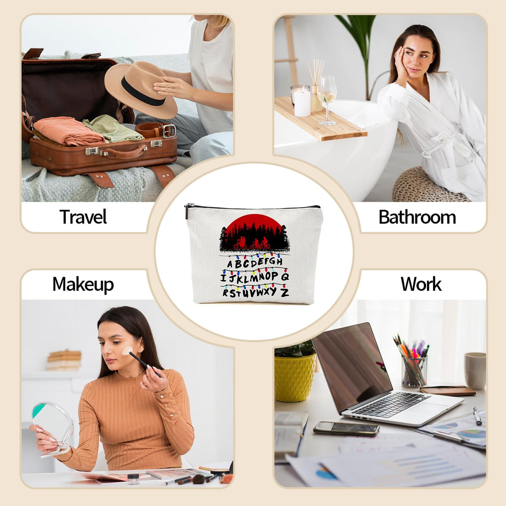Repnalm Friends Makeup Bag linen texture suits everyday use with durability