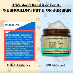 Reroot Organics Naked Tallow Balm ingredients close-up for skin nourishment.