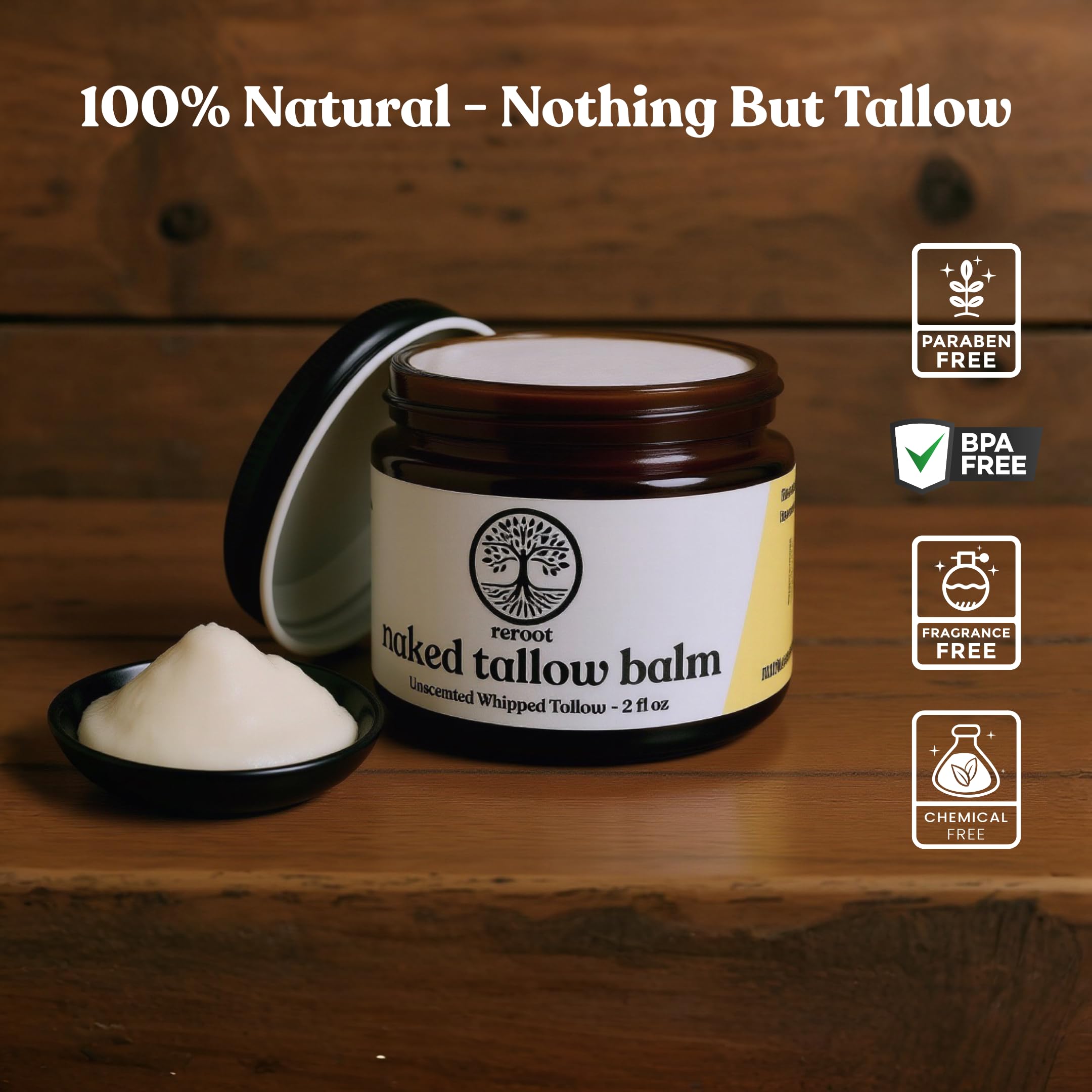 Naked Tallow Balm whipped texture spreads smoothly.