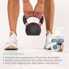 reshape+ crema de colágeno aplicada en cuerpo demuestra textura uniforme