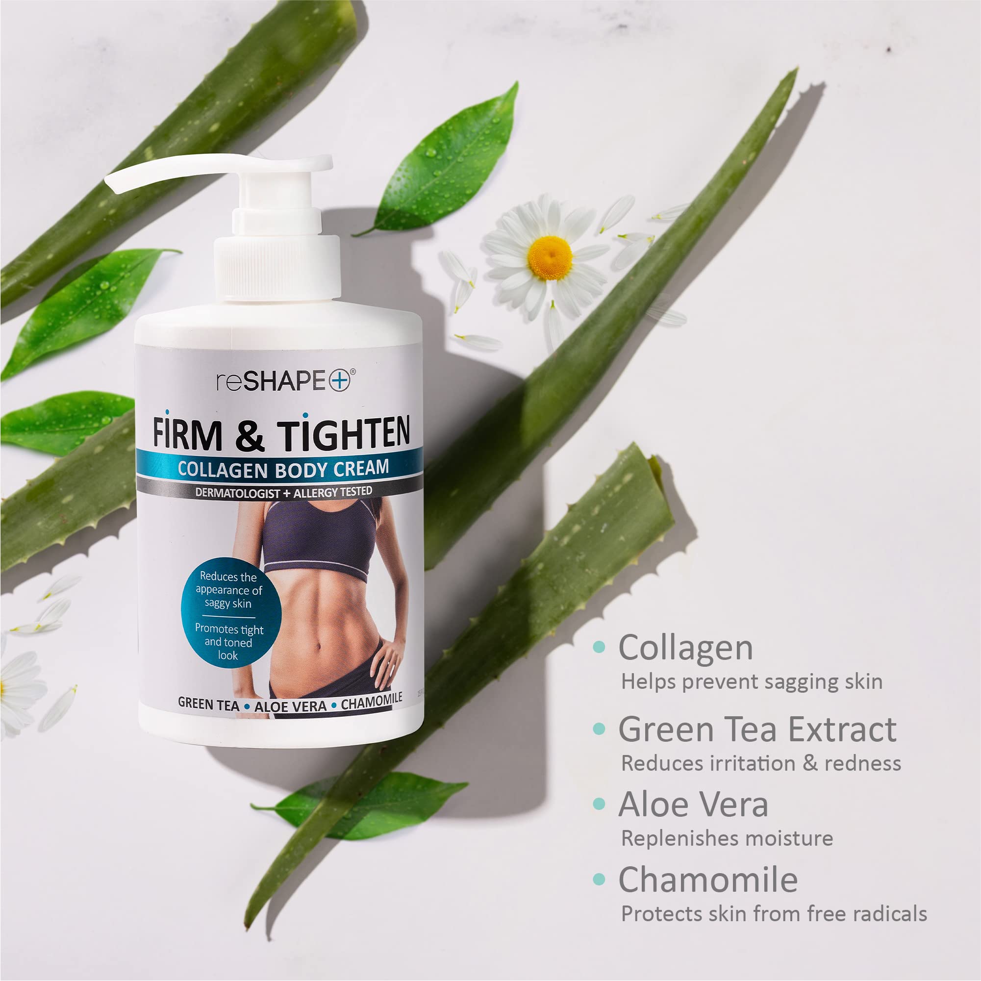 reshape+ crema de colágeno, textura suave para una piel más firme