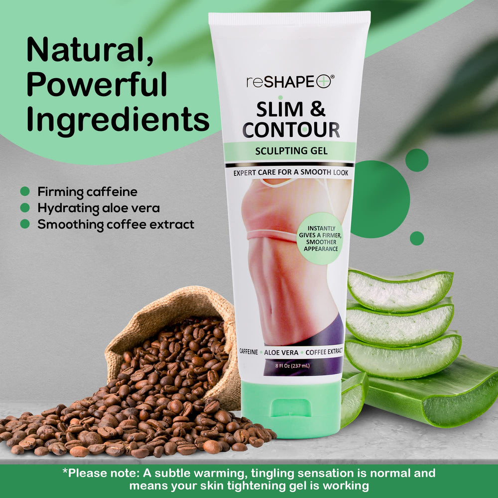 Reshape+ crema con cafeína e ingredientes estimulantes para la circulación.