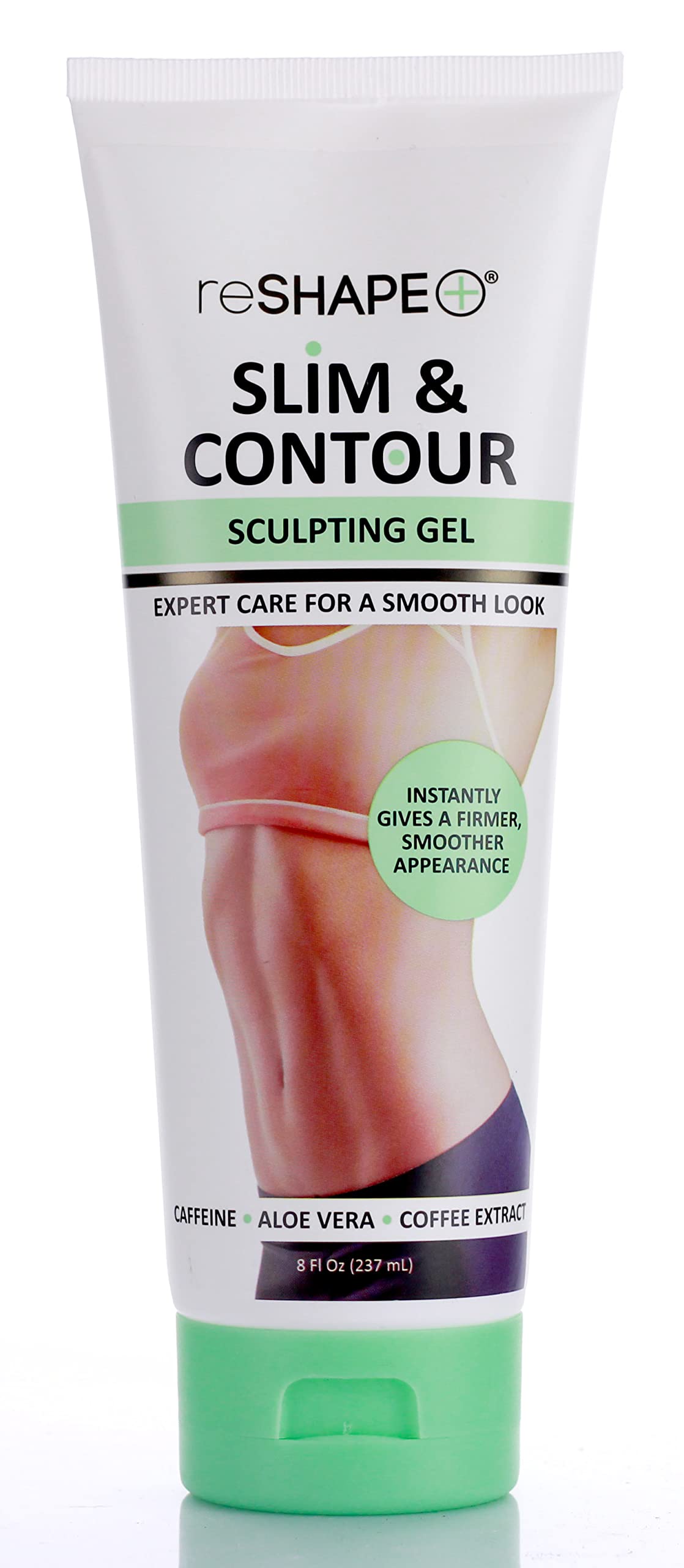 Reshape+ crema reafirmante para estómago, tono más firme y piel suave.