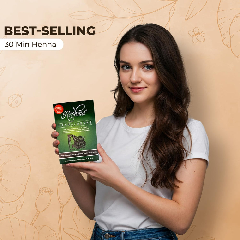 Reshma Beauty plant-based henna derived from Lawsonia Inermis for natural conditioning