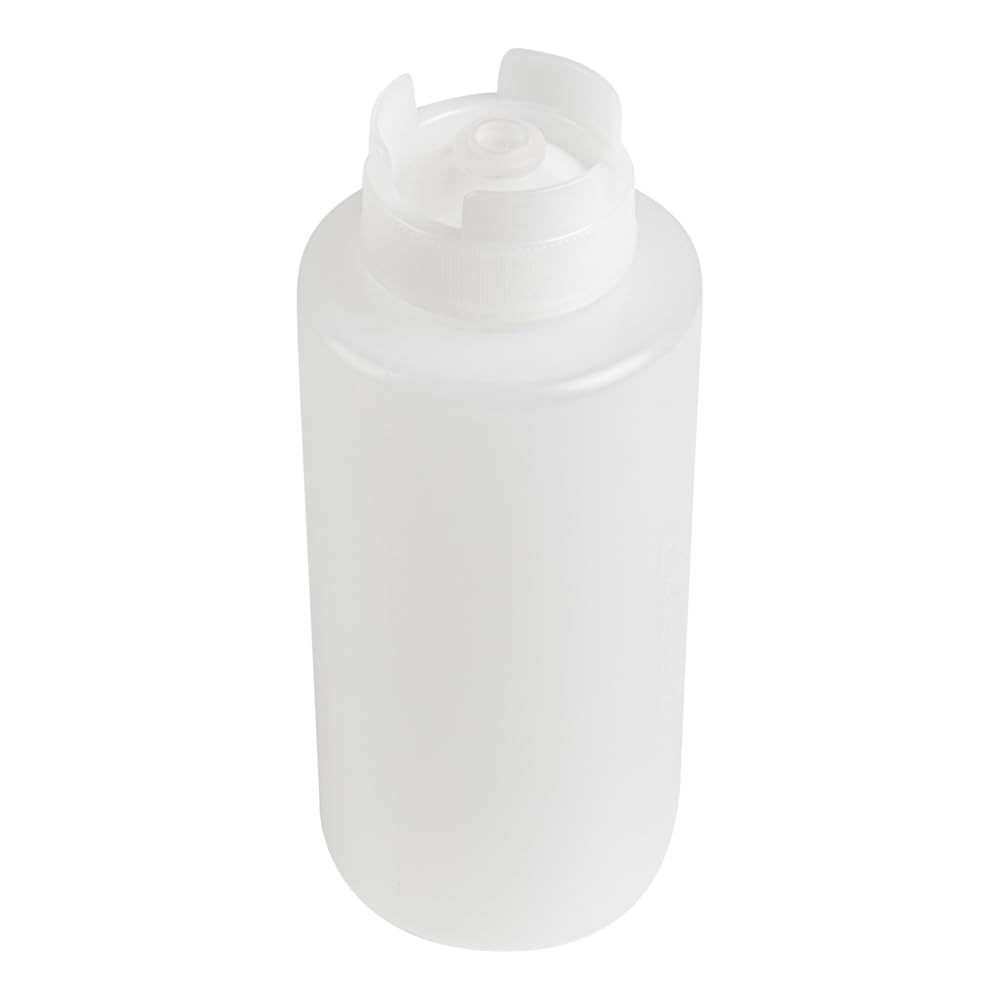 Restaurantware bottle stands at 9 inches high to fit standard prep lines.
