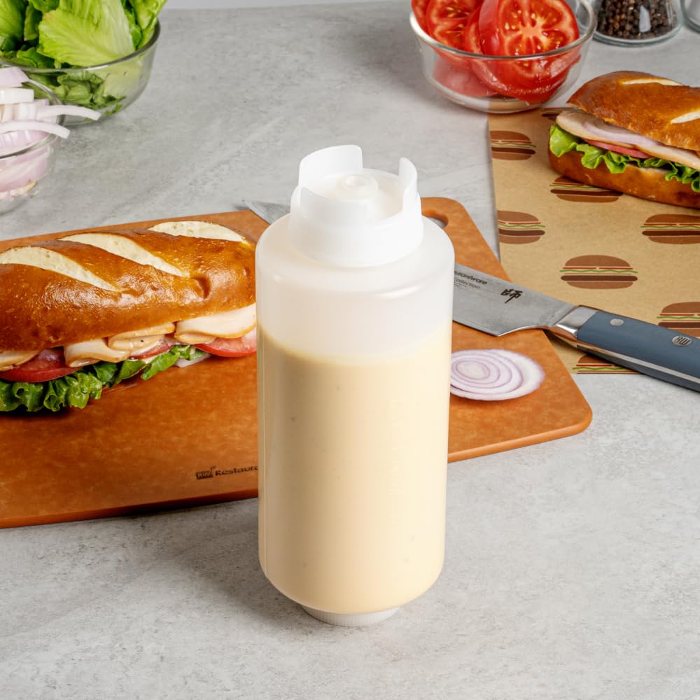 Restaurantware six-pack of squeeze bottles ready for busy prep lines.
