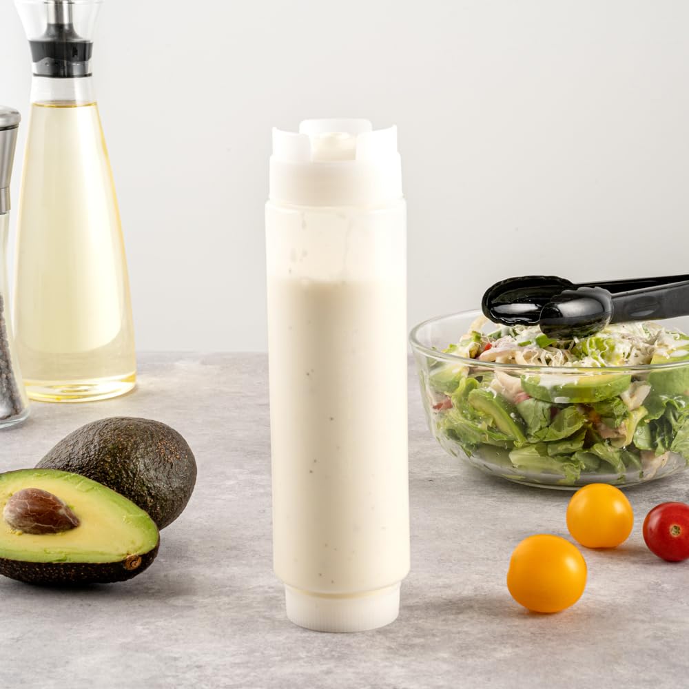 Restaurantware FIFO bottle clear-body, monitor fill levels at a glance.