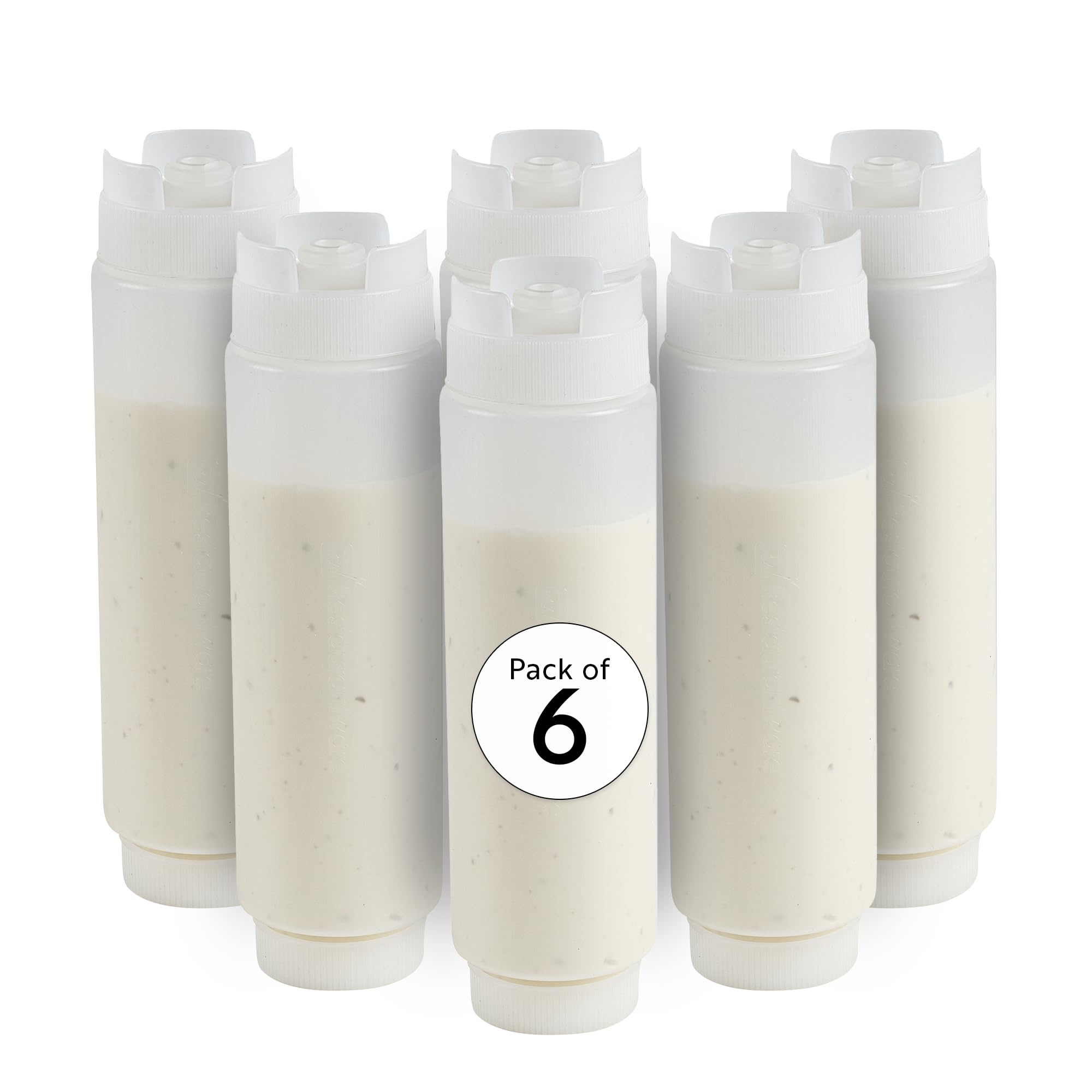 Restaurantware FIFO bottle label-cap close-up, easy refills for organized prep stations.