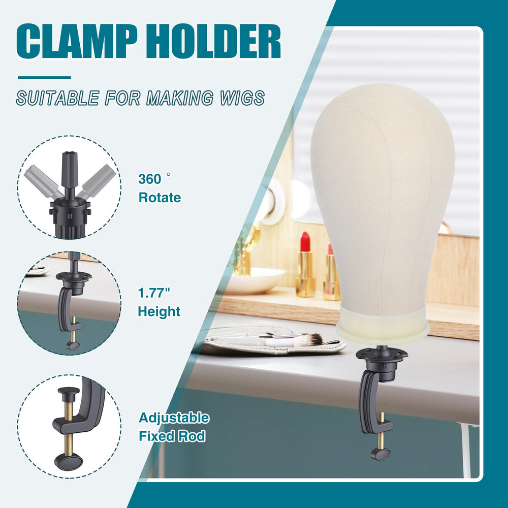 Retbtnm wig stand with easy assembly speeds setup and storage
