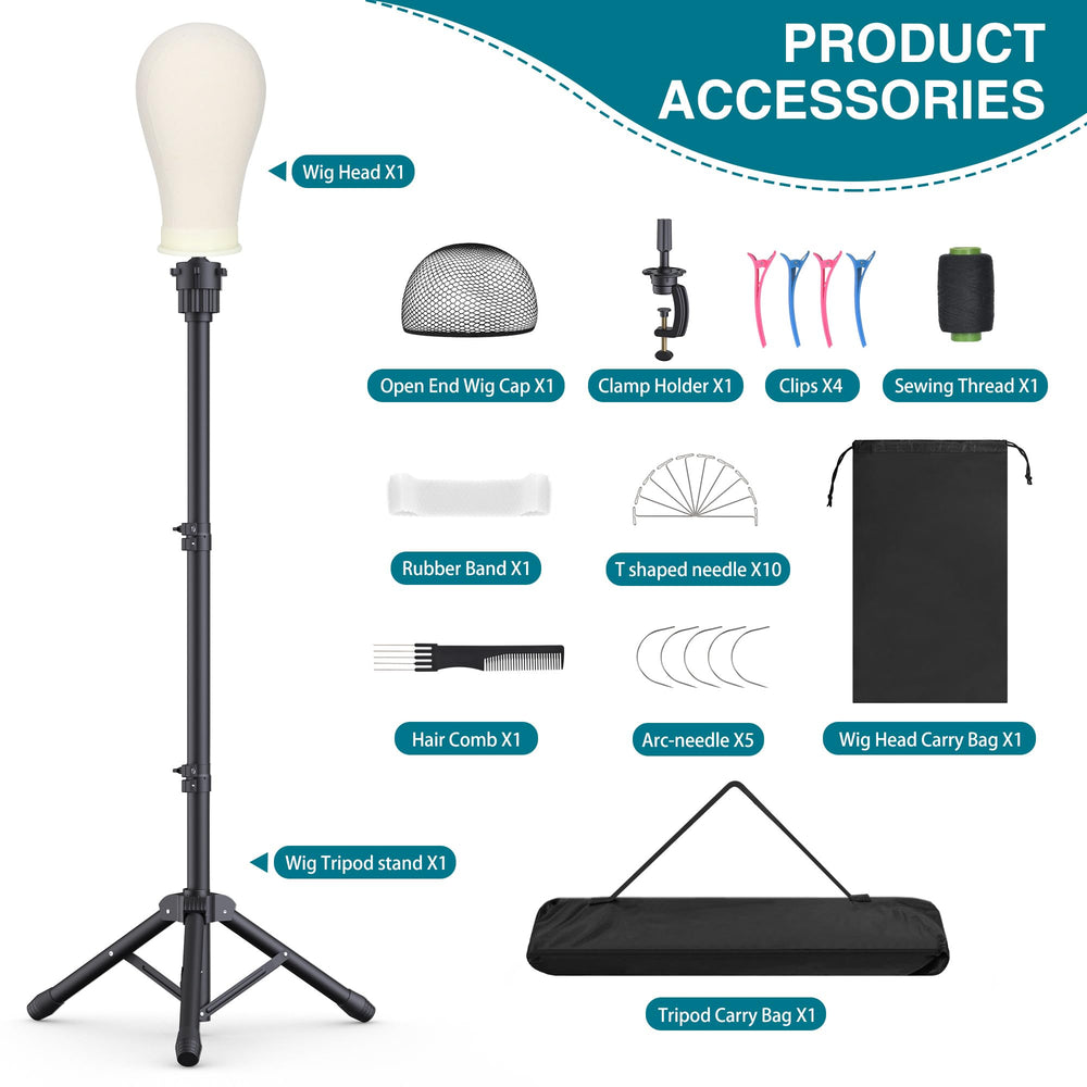 Retbtnm T-pin set and clips support precise wig adjustments