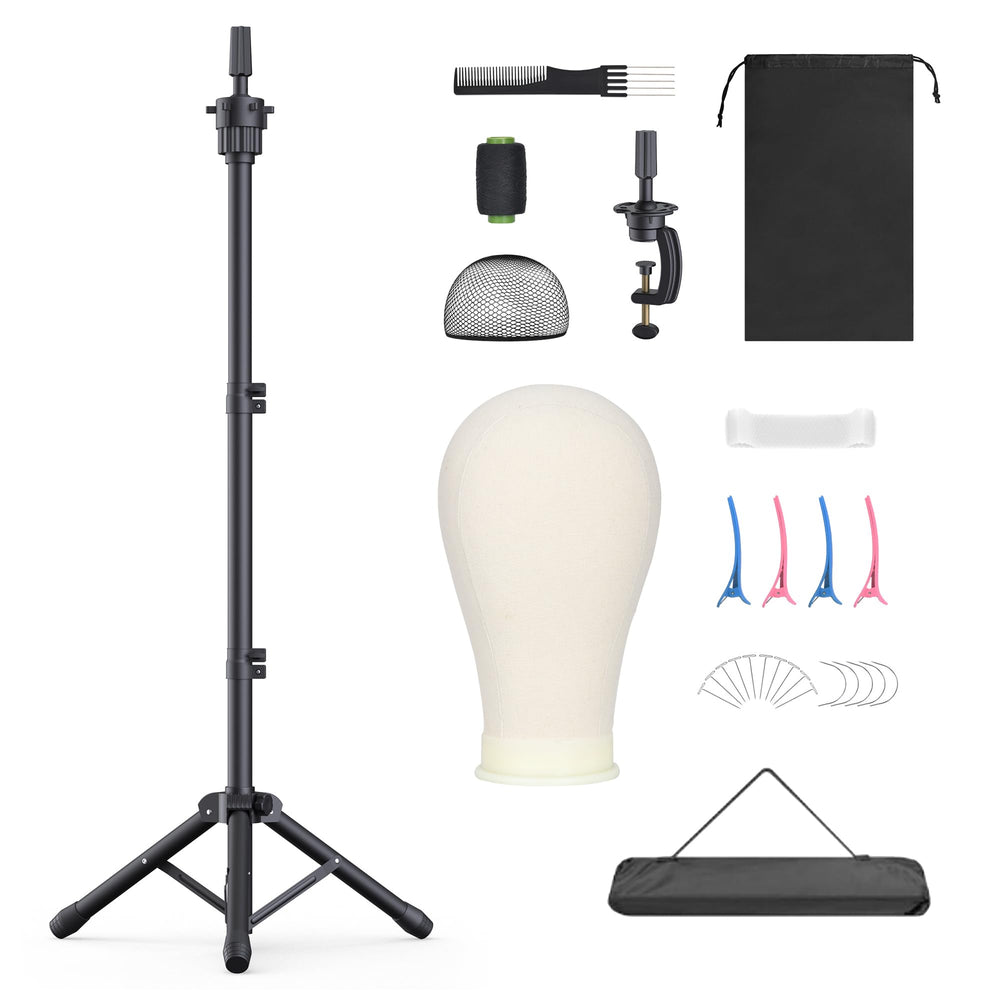 Retbtnm wig stand at 50-inch height for versatile styling and display