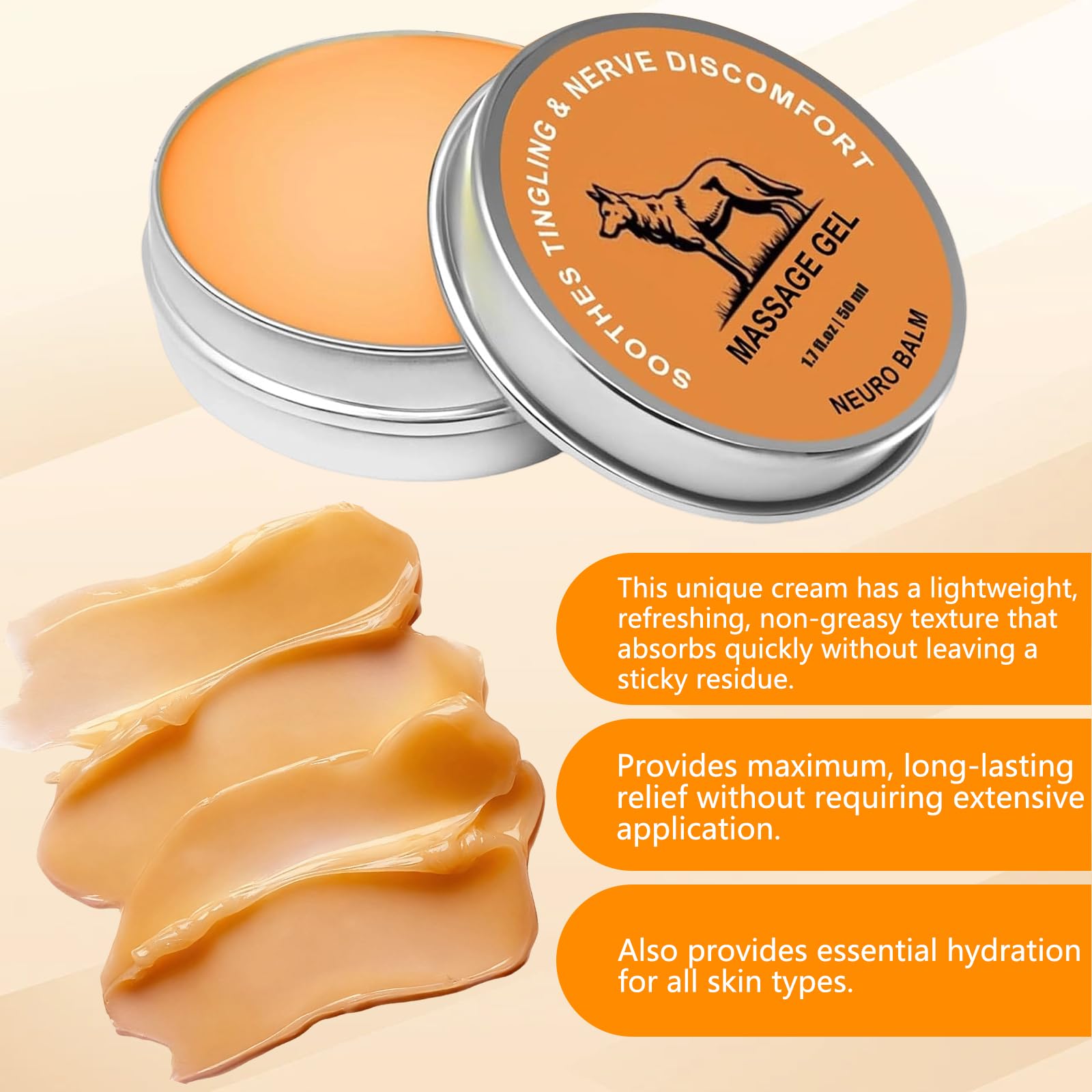 Retigazo Neuro Balm, textura cremosa que cuida la piel sensible.