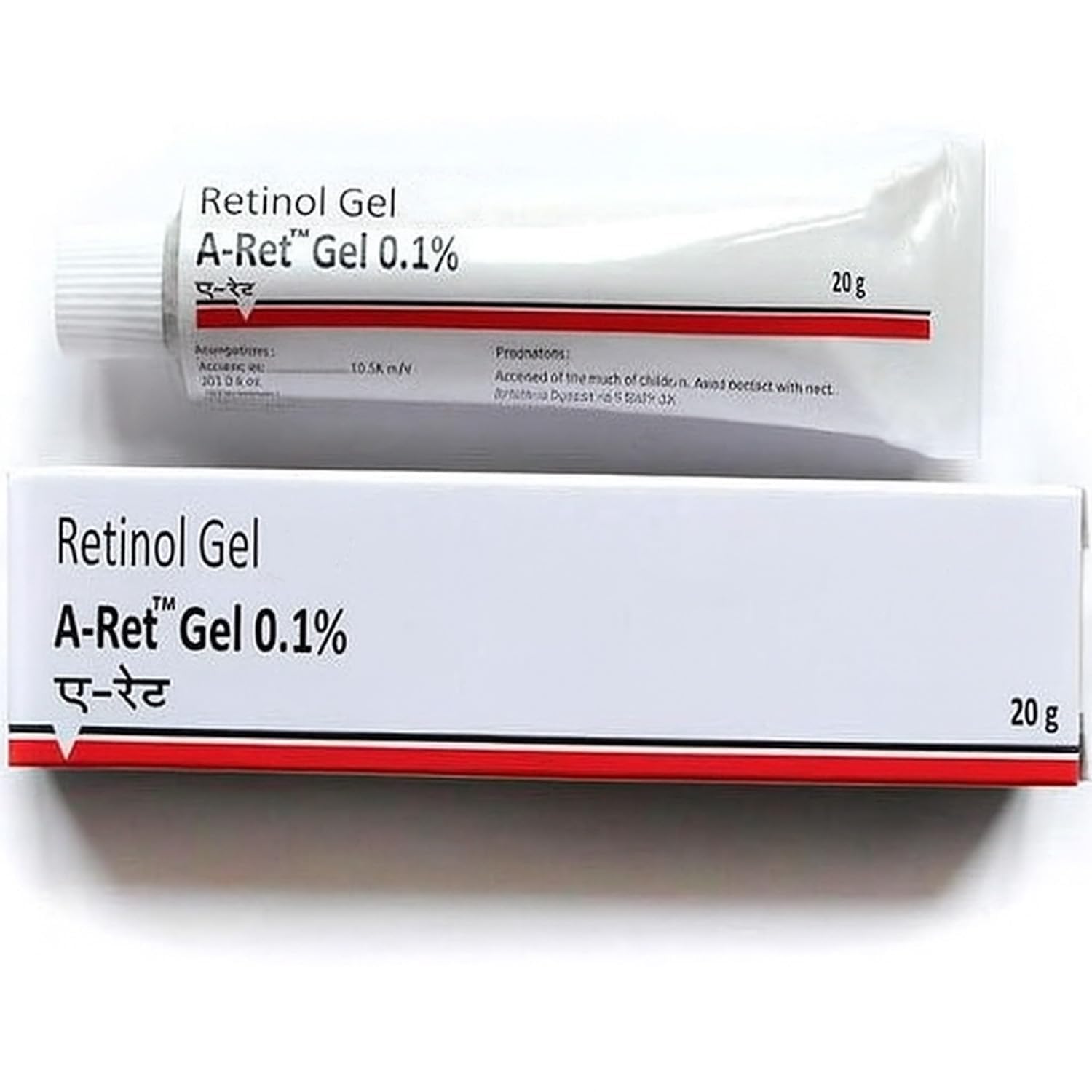 Retinol Gel 0.1% bottle showcasing sleek nighttime skincare packaging.