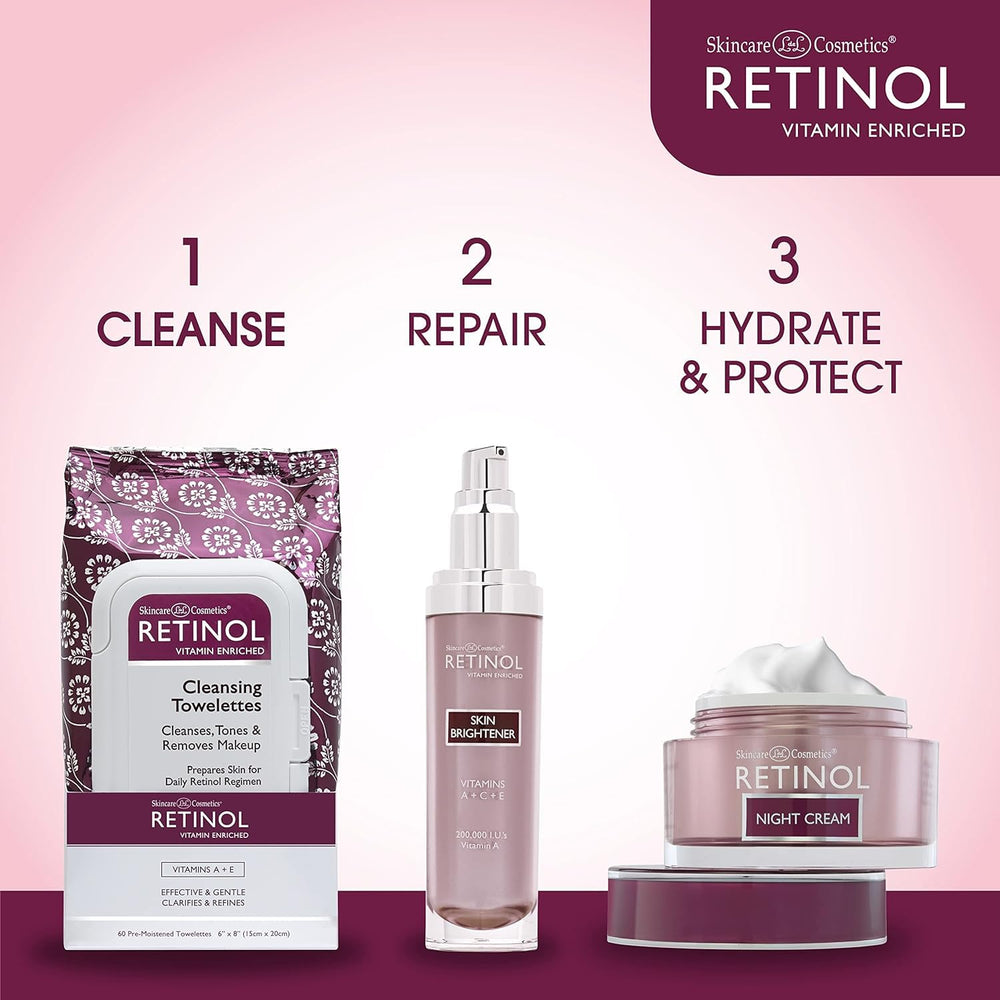 Retinol LIVAURA: toallitas con aloe vera y vitaminas para un refrescante cuidado de la piel.