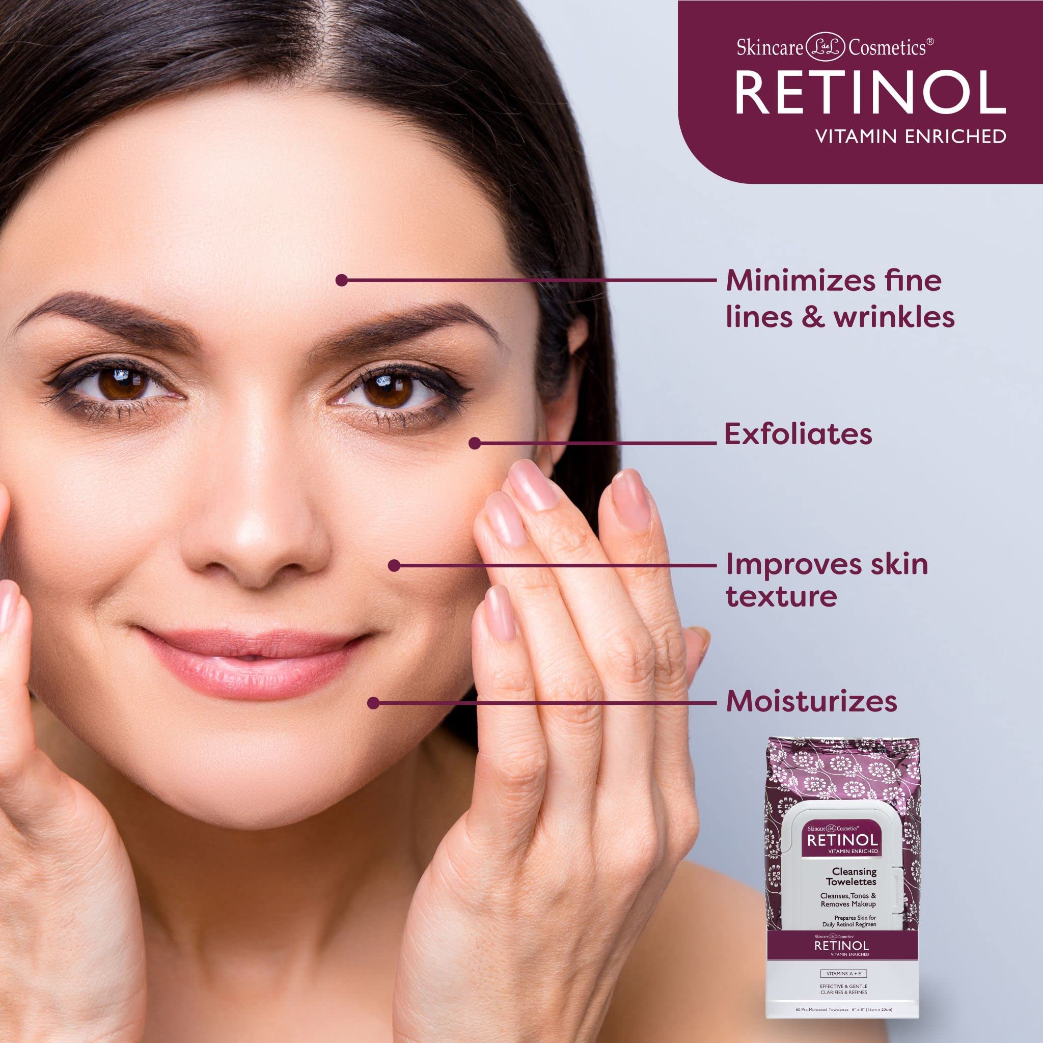 Retinol LIVAURA: toallitas tonificantes para sensación de frescura tras la limpieza.