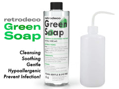 RetroDeco Green Soap mezcla con agua para diluir y preparar jabón suave