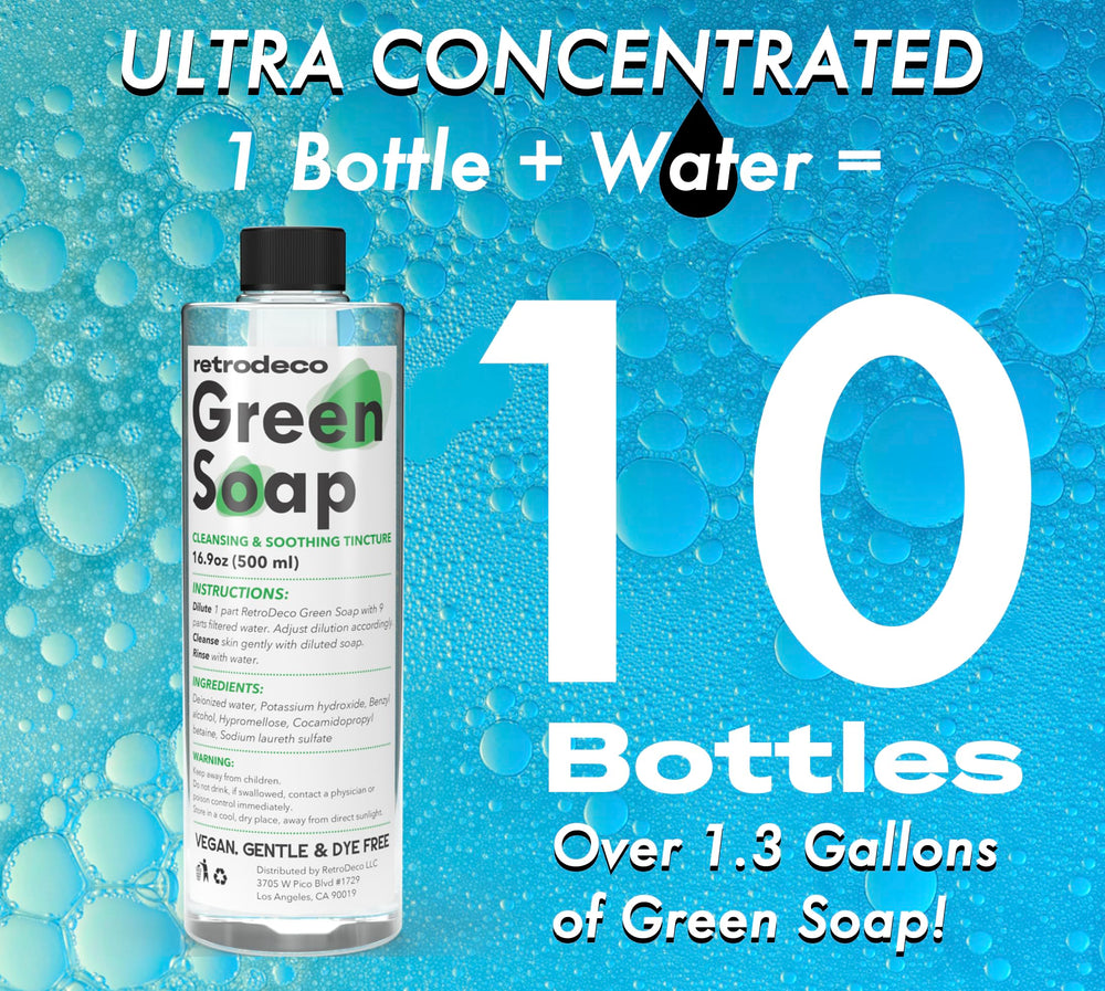 RetroDeco Green Soap fórmula hipoalergenica para uso diario seguro