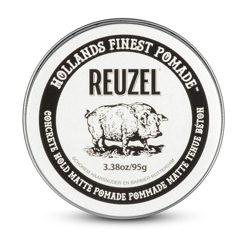 REUZEL Concrete Matte Pomade easy wash-out with water and shampoo.