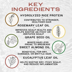 REUZEL Nutrición con proteína de arroz y aceites para cabello sano.