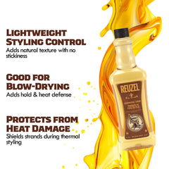 REUZEL Grooming Tonic applied to hair to boost volume without weighing it down.