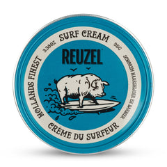 REUZEL Surf Texture Cream bottle close-up showing lightweight hold and matte finish.