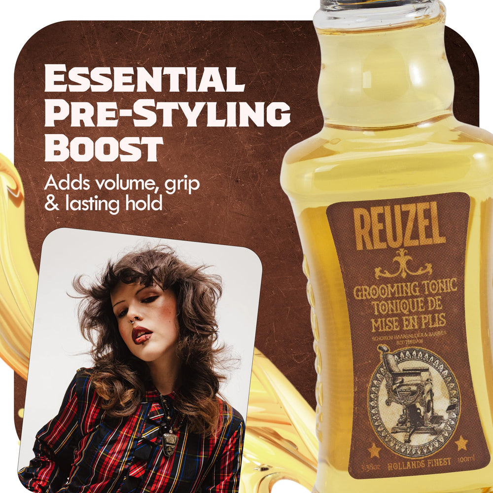 REUZEL tonic ready for blow-drying to protect hair from heat