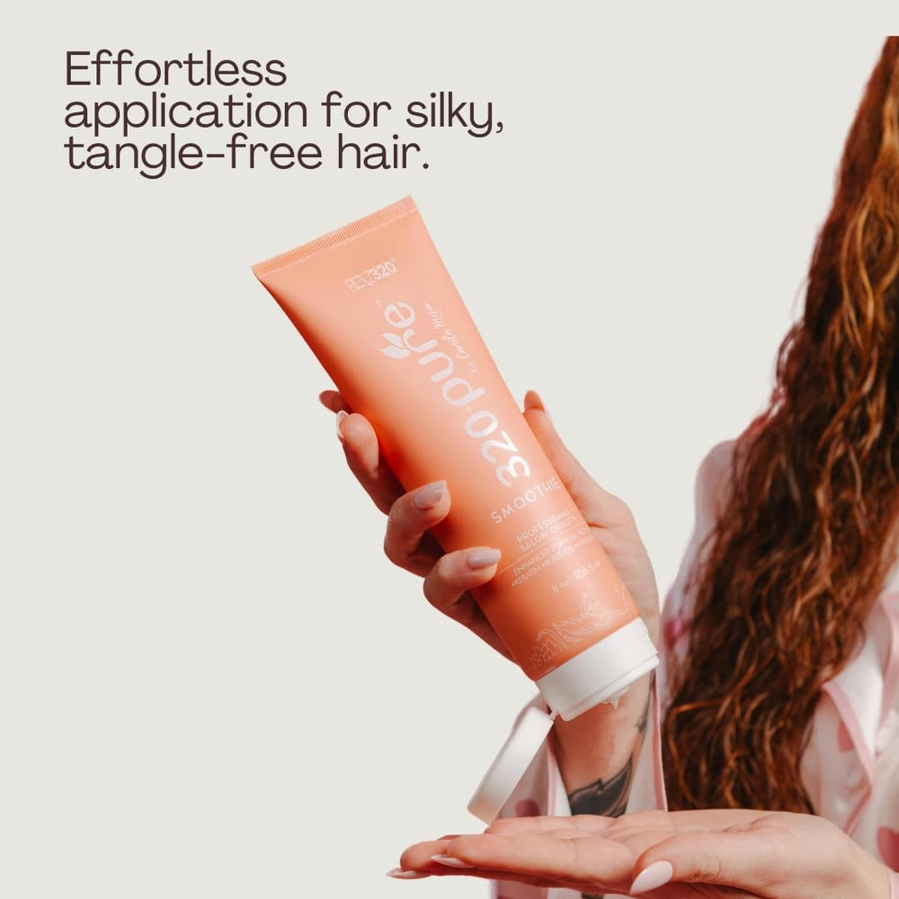 Rev320 320Pure Smoothie color-safe lightweight formula ideal for curly hair.