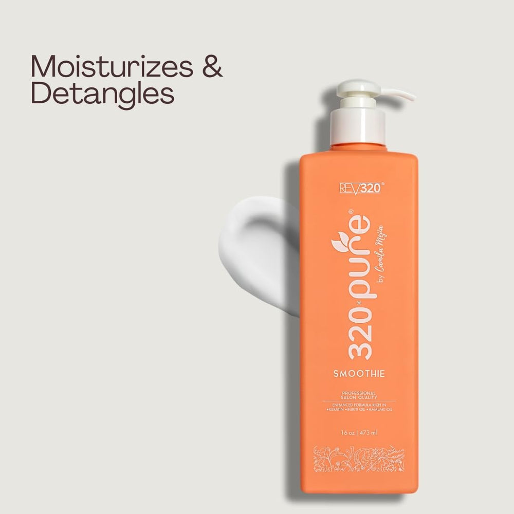 Rev320 320Pure Smoothie detangles frizz with a lightweight feel.