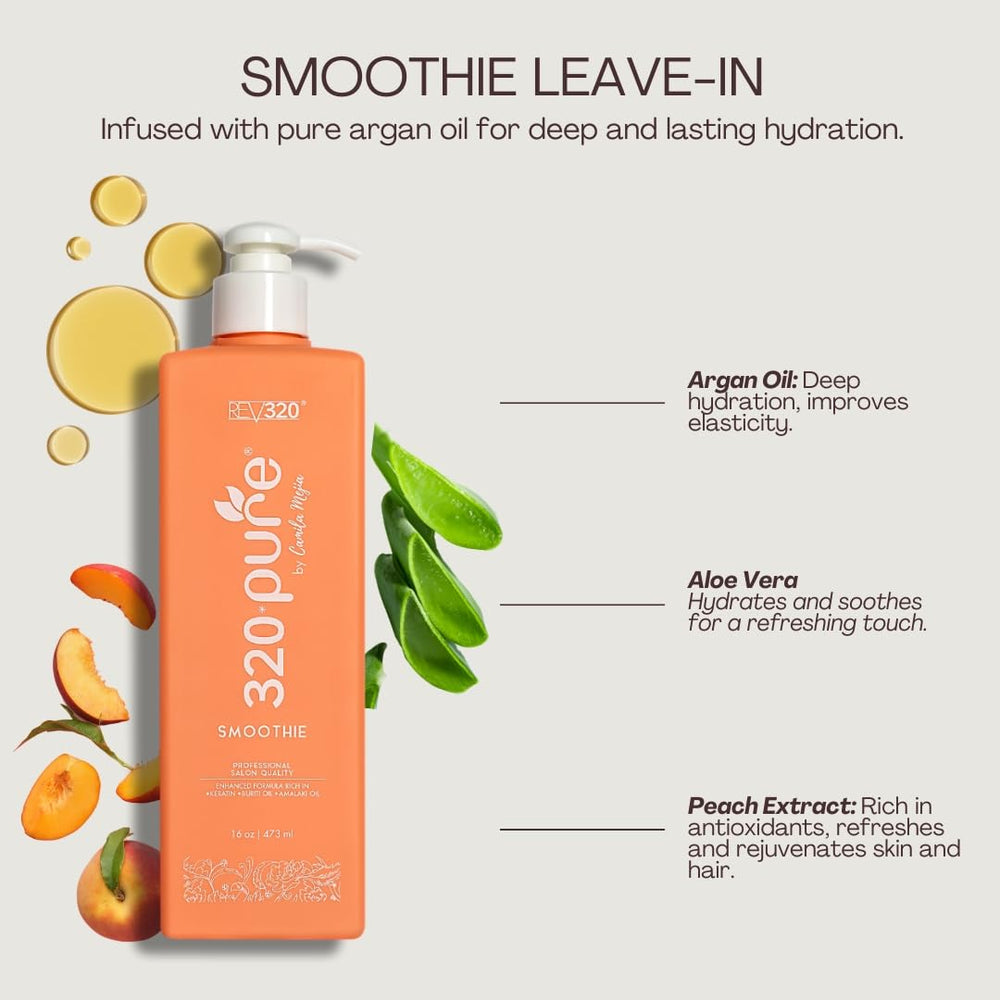 Rev320 320Pure Smoothie gift-ready packaging for hair care lovers.