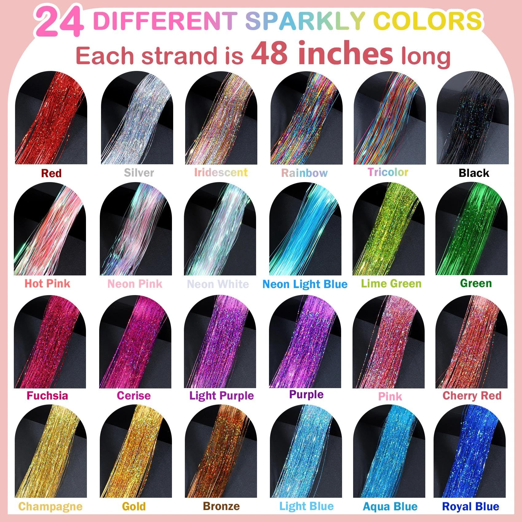 Revahope 8400 tinsel extensions for simple at-home styling