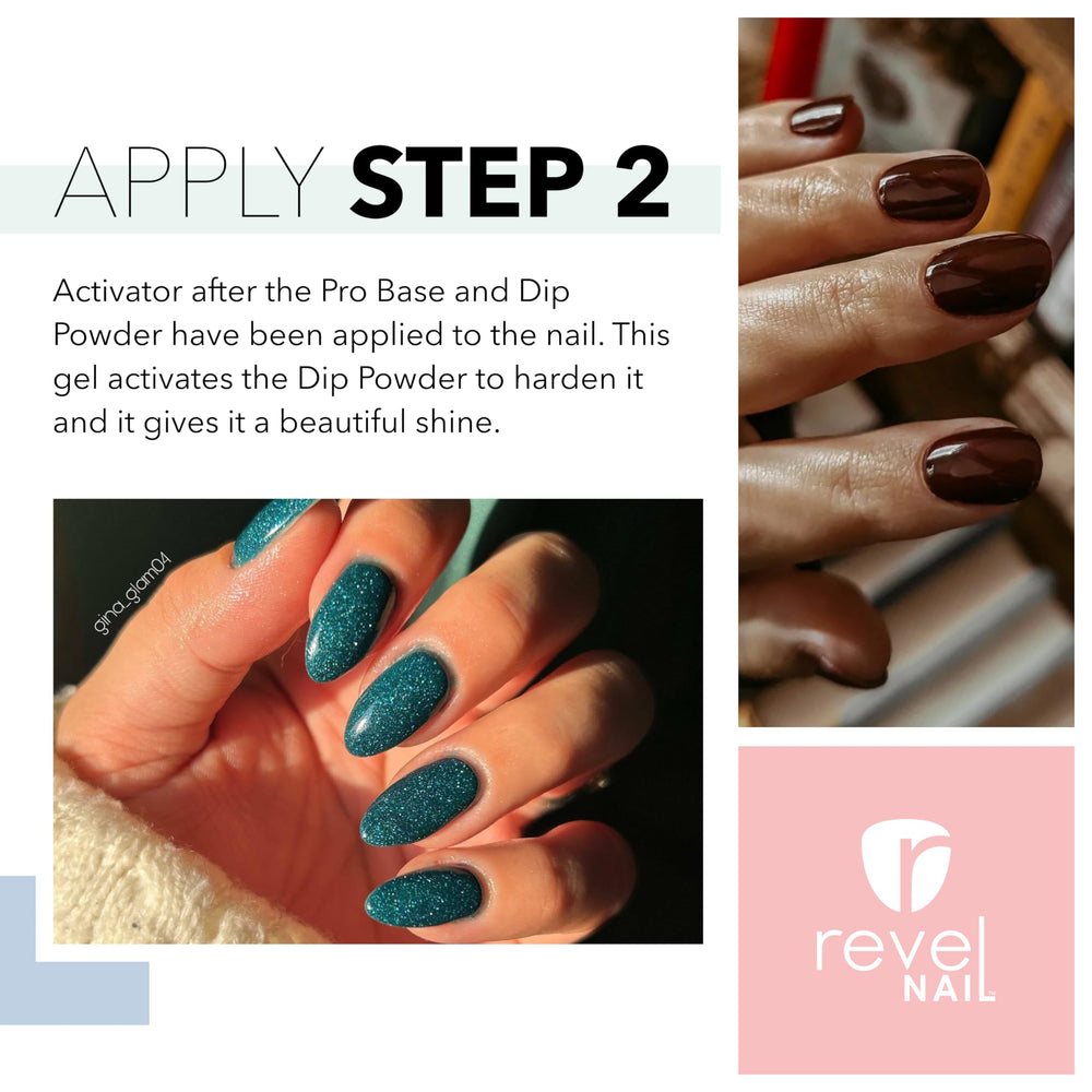 Revel Nail activador para aplicación en uñas: mejora la durabilidad y el acabado.