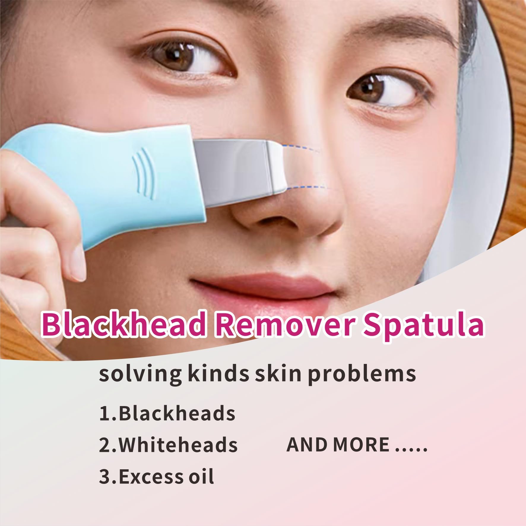 REVEX pore-cleaning brush around the nose area for softer skin
