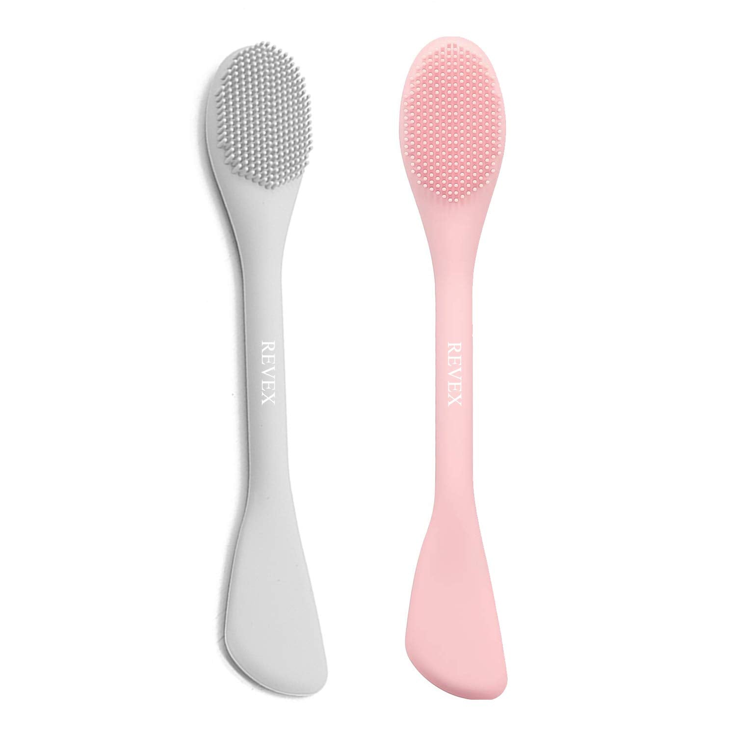 REVEX pink silicone face mask applicator for even gel application.