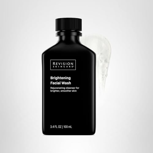 Revision Skincare Brightening Facial Wash product display with clinical branding feel