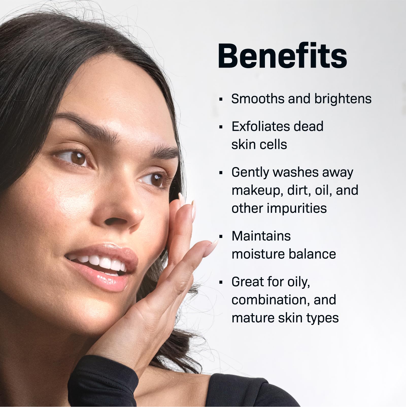 Creamy texture of Revision Skincare Brightening Facial Wash for daily cleansing