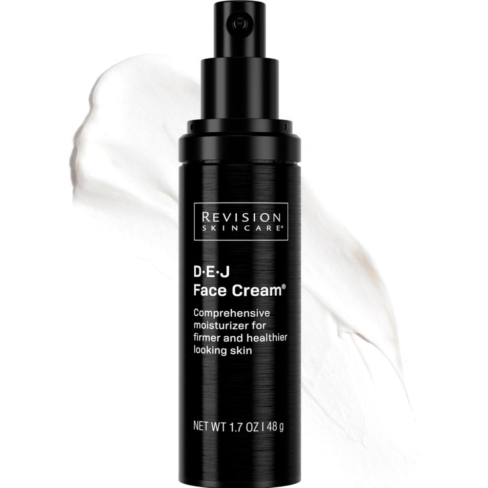 Revision Skincare D·E·J Face Cream bottle with hydrating glow for daily use.