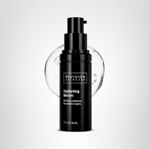 Revision Skincare Hydrating Serum label highlights two forms of hyaluronic acid