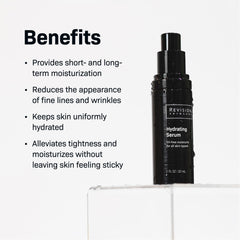 Revision Skincare Hydrating Serum texture closeup illustrating lightweight, non-greasy feel