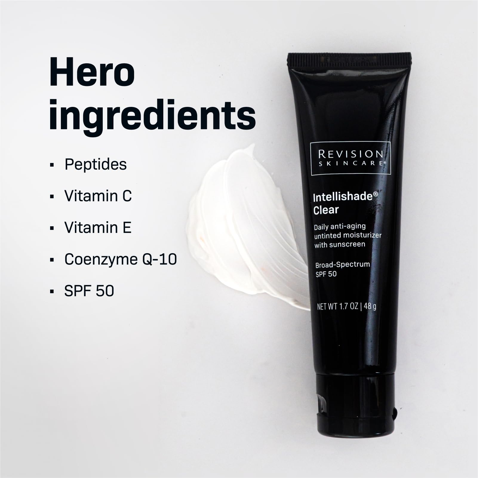 1.7 oz tube packaging highlighted for daily use and travel-friendly care.