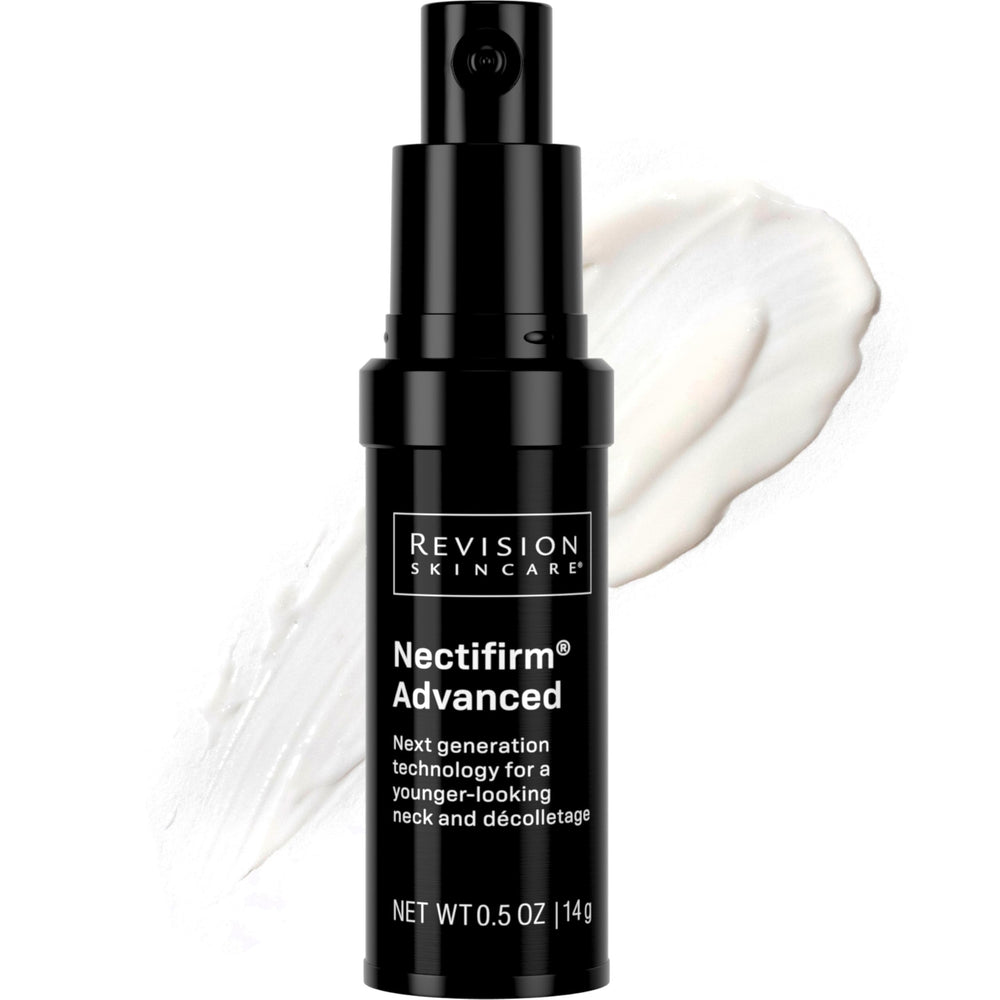 Revision Skincare Nectifirm Advanced neck cream tube—firmer neck and defined jawline.