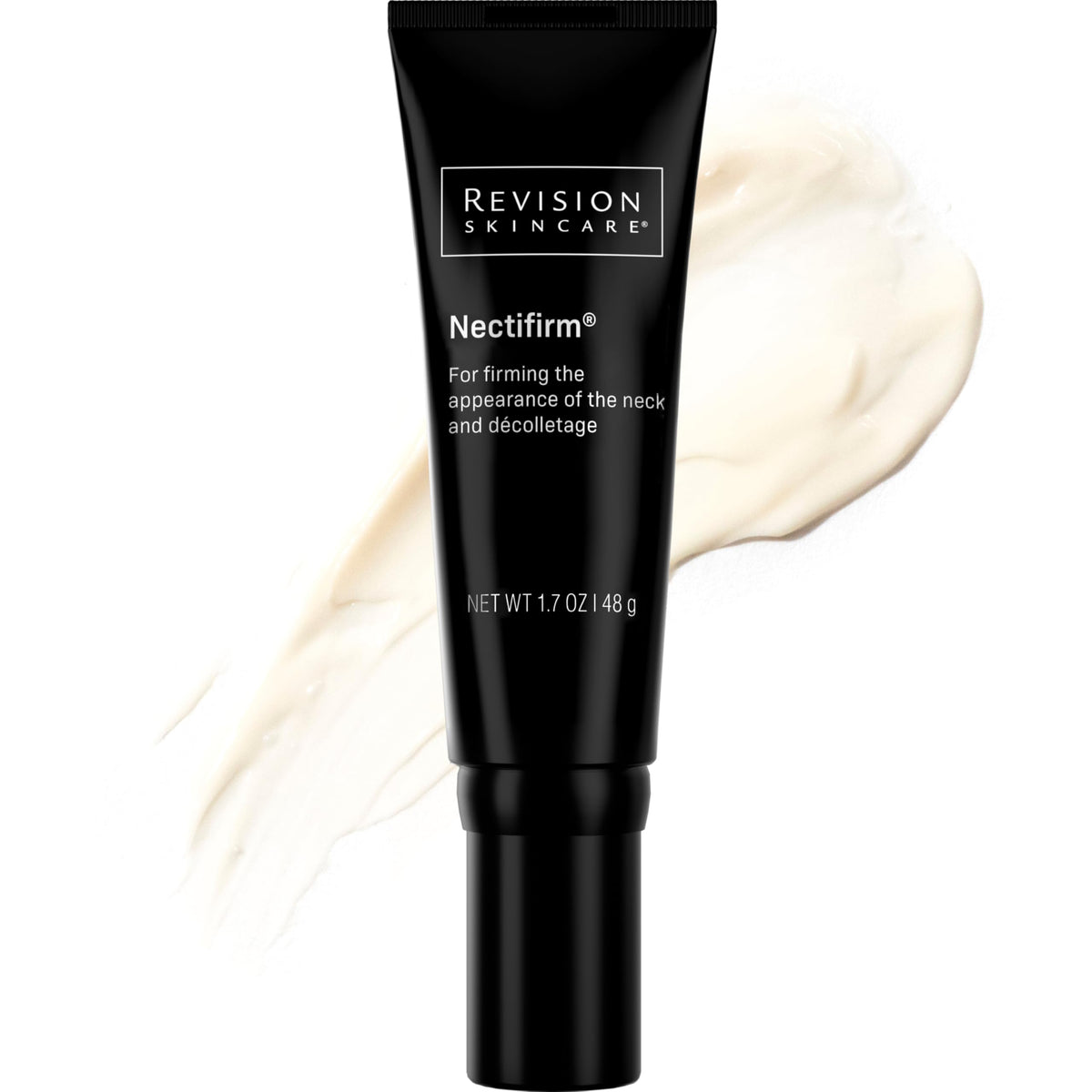 Revision Skincare Nectifirm Neck Cream bottle highlights lifting and smoothing for the neck.