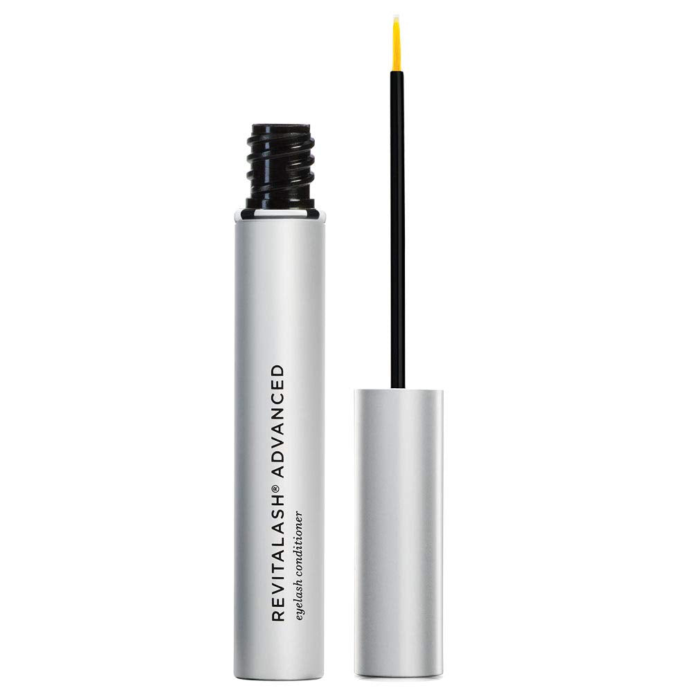 RevitaLash Advanced eyelash conditioner bottle shown for easy daily conditioning.